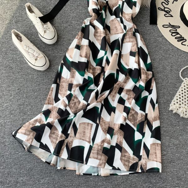 Bali Beach Dress Suspender Dress Vintage Bohemian Dress Women's Seaside Holiday Loose Backless Dress - Image 5