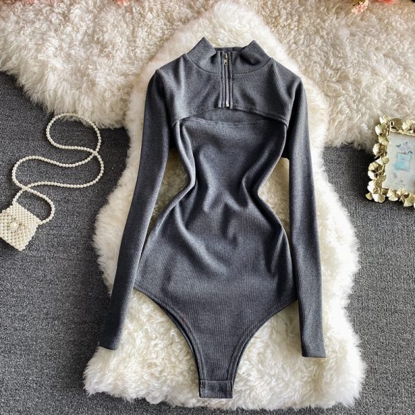 Collar T-shirt chest hollow-out cultivate one's morality joker jumpsuits