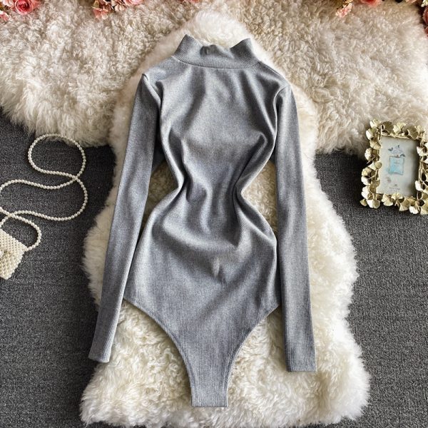 Collar T-shirt chest hollow-out cultivate one's morality joker jumpsuits - Image 5